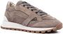 Brunello Cucinelli suede-panel lace-up sneaker Grey - Thumbnail 1