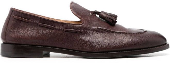 Brunello Cucinelli tassel-detail leather loafers Brown