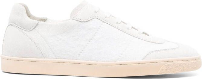 Brunello Cucinelli terry lace-up sneakers White