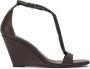 Brunello Cucinelli wedge-heel leather sandals Brown - Thumbnail 1