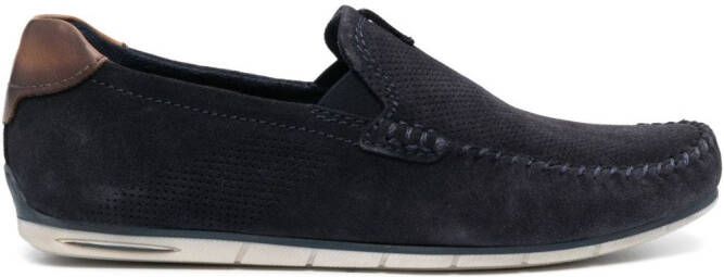 Bugatti Chesley calf suede moccasins Blue