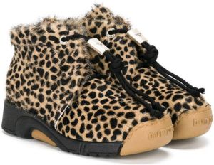 Bumper leopard pattern boots Brown