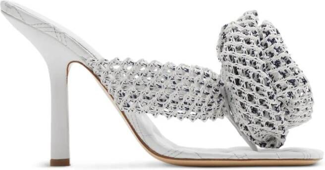 Burberry 105mm knitted-motif strappy sandals White