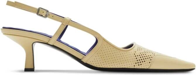 Burberry 50mm leather slingback pumps Neutrals