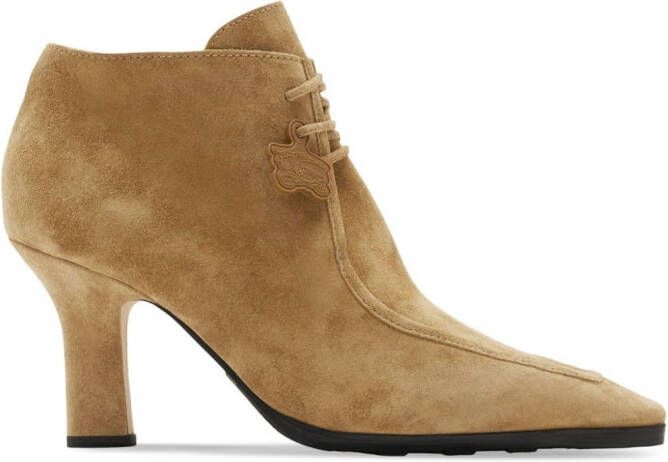 Burberry 60mm pointed-toe leather boots Neutrals