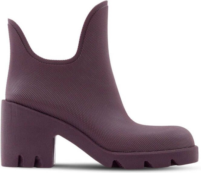Burberry 70mm round-toe slip-on boots Purple