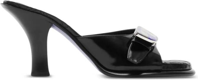Burberry Bay leather mules Black