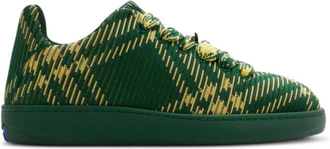 Burberry Box checked sneakers Green