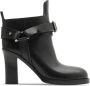 Burberry buckled 100mm leather ankle boots Black - Thumbnail 1