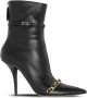 Burberry chain-detailed leather ankle boots Black - Thumbnail 1