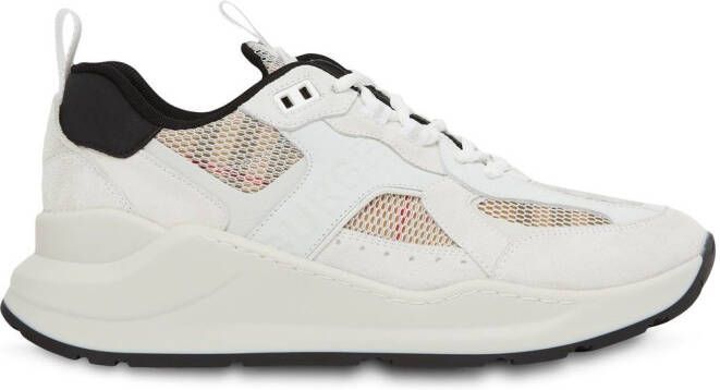 Burberry check mesh low-top sneakers White
