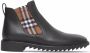 Burberry check-panel ankle boots Black - Thumbnail 1