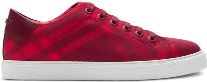 Burberry check-plaid canvas sneakers Pink
