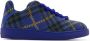 Burberry checked knitted sneakers Blue - Thumbnail 1