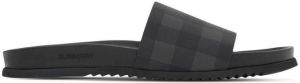 Burberry checked pool slides Grey