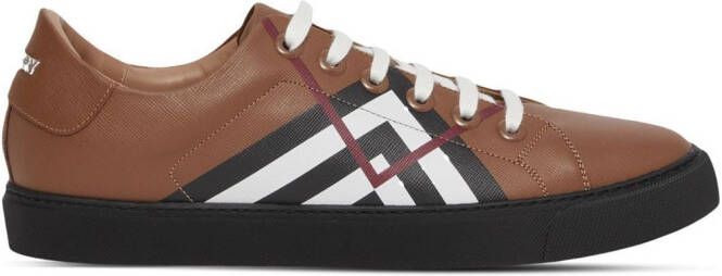 Burberry Chevron Check low-top sneakers Brown