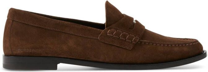 Burberry coin-detail penny loafers Brown