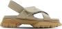 Burberry crossover debossed-logo leather sandals Neutrals - Thumbnail 1