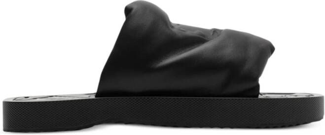 Burberry EKD Slab leather slides Black