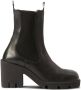 Burberry elasticated-panel leather boots Black - Thumbnail 1
