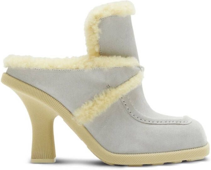 Burberry Highland 90mm suede mules Grey