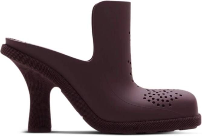 Burberry Highland high-heel mules Red