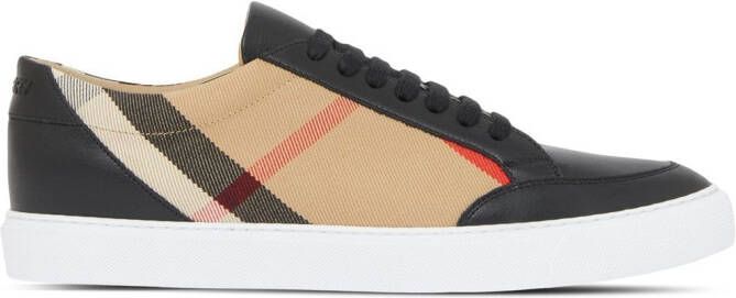 Burberry House Check-print lace-up sneakers Black