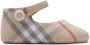 Burberry Kids check-print cotton mary jane shoes Neutrals - Thumbnail 1