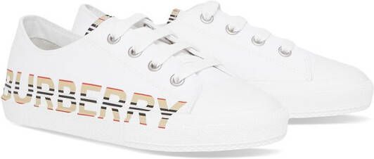 Burberry Kids Icon Stripe logo low-top sneakers White