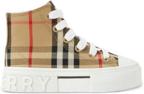 Burberry Kids Vintage Check canvas sneakers Neutrals