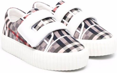 Burberry Kids Vintage Check cotton sneakers Pink