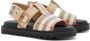 Burberry Kids Vintage Check leather buckled sandals Neutrals - Thumbnail 1