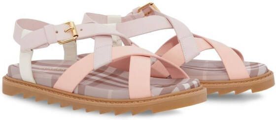 Burberry Kids Vintage Check open-toe sandals Pink
