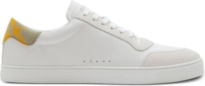 Burberry lace-up leather sneakers White