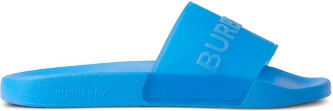 Burberry logo-detail open-toe slides Blue