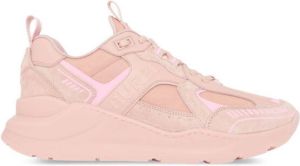 Burberry logo-embossed tonal trainers Pink
