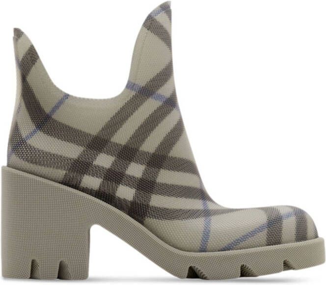 Burberry Marsh 65mm checked boots Grey