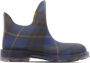 Burberry Marsh checked rubber ankle boots Blue - Thumbnail 1