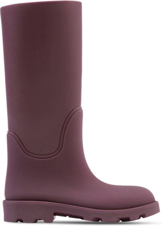 Burberry Marsh knee-high rain boots Purple