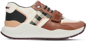 Burberry multi-panel logo-patch sneakers White