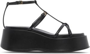 Burberry multi-strap platform sandals Black