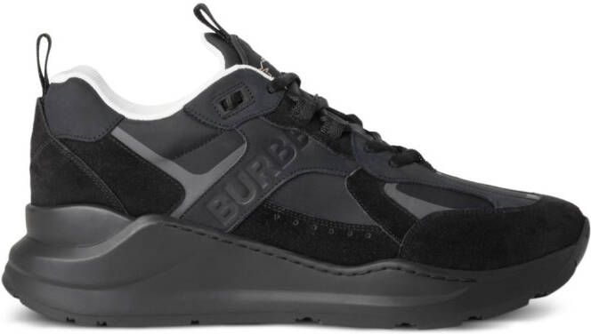 Burberry logo-debossed panelled sneakers Black