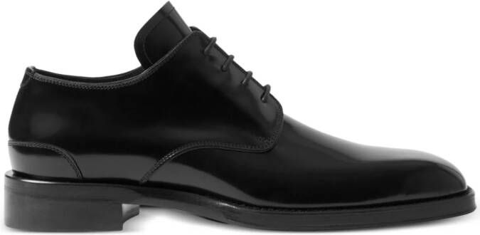 Burberry patent-leather derby shoes Black