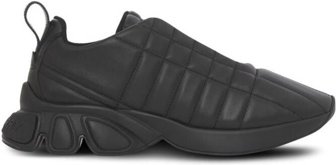 Burberry quilted leather low-top sneakers Black