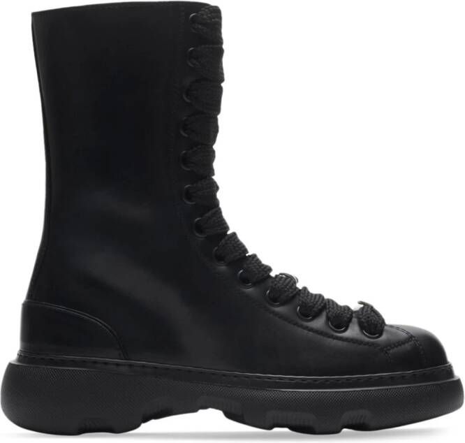 Burberry Ranger leather boots Black