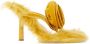 Burberry Rose 100mm shearling velvet sandals Yellow - Thumbnail 1