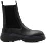 Burberry round-toe leather boots Black - Thumbnail 1