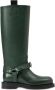 Burberry Saddle knee-high leather boots Green - Thumbnail 1