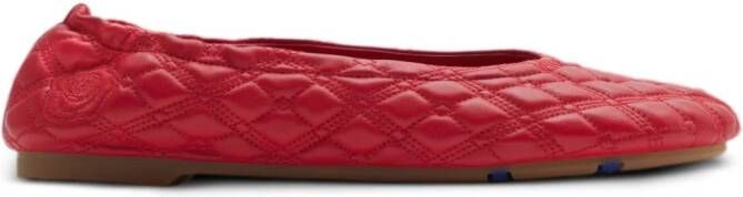 Burberry Sadler leather ballerina shoes Red