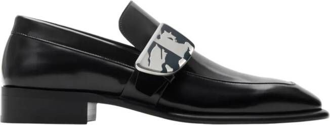 Burberry Shield leather loafers Black